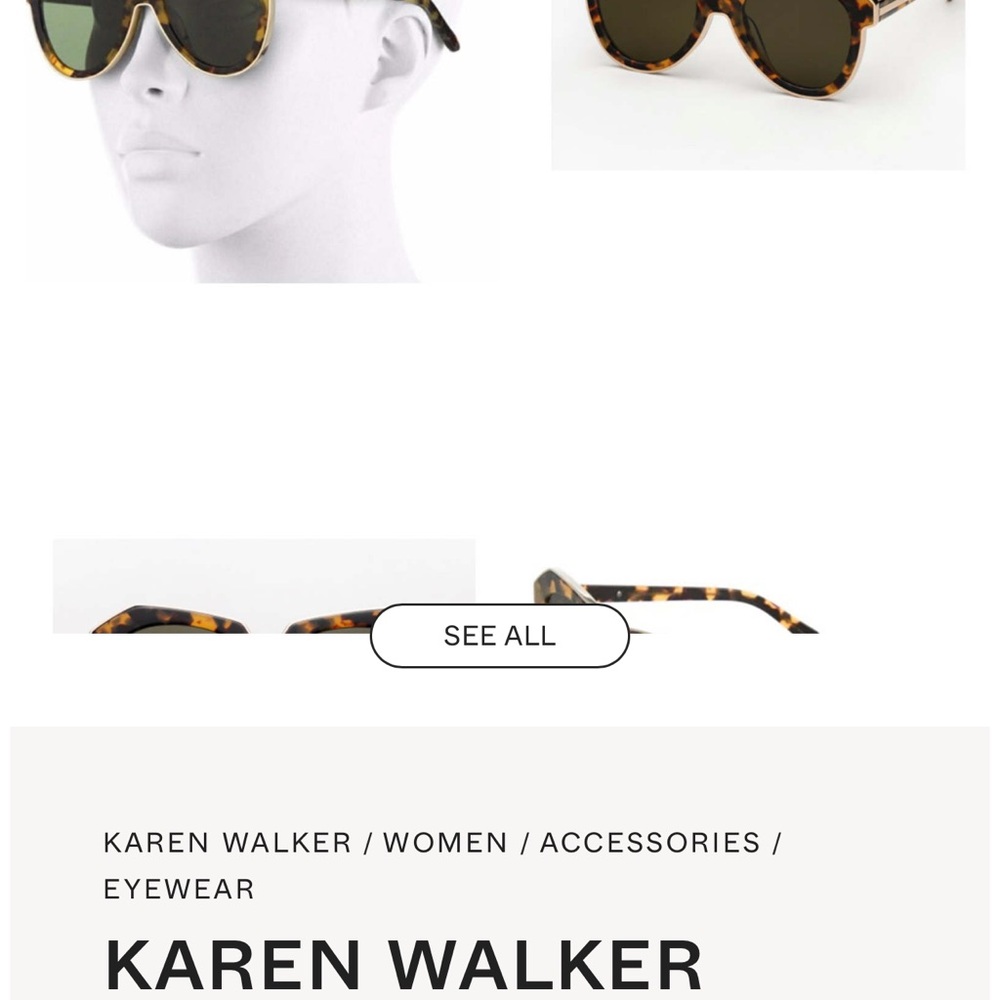 Karen Walker Tortoise Shell Sunglasses - Picture 11 of 11